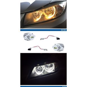 LED Angel Eyes upgrade kit voor BMW 3-serie E90/E91 LCI met halogeen koplampen 40W | Valeo compatible