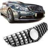 Grill | Mercedes-Benz | E-klasse Cabriolet 10-13 2d cab. / E-klasse Coupé 09-13 2d cou. | C207 / A207 | PANAMERICANA AMG GT-Look | zonder Mercedes Ster | Glanzend zwart en chroom