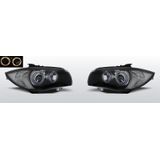 Koplampen | BMW | 1-serie 04-07 5d hat. E87 / 1-serie 07-11 5d hat. E87 LCI / 1-serie 07-12 3d hat. E81 / 1-serie Cabrio 08-11 2d cab. E88 / 1-serie Coupé 07-11 2d cou. E82 | H7 + H7 | zwart