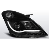 Koplampen Tube Lights | Suzuki Swift IV 2010-2013 | zwart