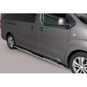 Side Bars | Peugeot | Expert 16- 4d bes. / Traveller 16- 4d bes. | LWB | rvs zilver Design Side Protection RVS