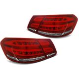 Achterlichten | Mercedes-Benz | E-klasse 13-16 4d sed. | W212 | LED | Dynamic Turn Signal | LED BAR rood en wit