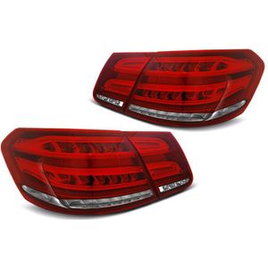 Achterlichten | Mercedes-Benz | E-klasse 13-16 4d sed. | W212 | LED | Dynamic Turn Signal | LED BAR rood en wit