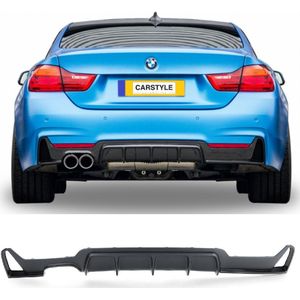 Diffuser | BMW 4-serie F32 F33 | voor M pakket bumper | Performance-look | Uitlaat dubbel Links 420-435