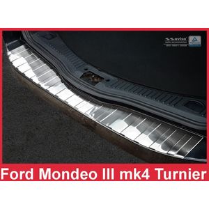 Achterbumperbeschermer | Ford | Mondeo Wagon 07-10 5d sta. | RVS rvs zilver Zijdeglans