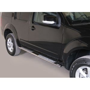 Side Bars | Nissan | Pathfinder 10-14 5d suv. | rvs zilver Design Side Protection RVS