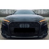 Grill | Audi | A3 16- 3d hat. / A3 Limousine 16- 4d sed. / A3 Sportback 16- 5d hat. | RS3-Style | ABS Kunststof zwart Glanzend