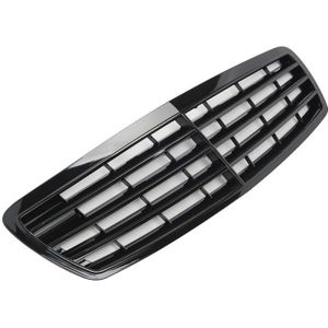 Grill | Mercedes-Benz E-Klasse W211 Sedan / S211 Estate 2002-2006 | AMG - Look | zonder logo | stuk glanzend abs | | zwart