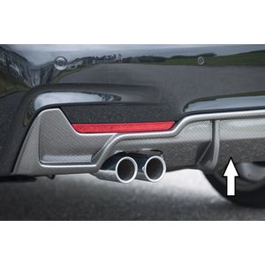 Rieger diffuser | BMW 4-Serie F32 / F33 / F36 2013- | ABS | enkele uitlaat links | incl. gaasinzet | Carbon-look