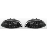 Koplampen LED DRL | Seat Ibiza 2002-2008 | zwart