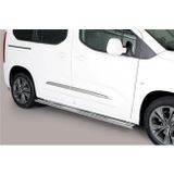 Side Bars | Toyota | Proace City 19- 3d bes. / Proace City Verso 20- 5d mpv | SWB | RVS Design Side Protection rvs zilver