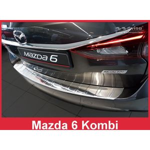 Achterbumperbeschermer | Mazda | 6 SportBreak 12-15 5d sta. / 6 SportBreak 15-18 5d sta. / 6 SportBreak 18- 5d sta. | RVS rvs zilver Zijdeglans