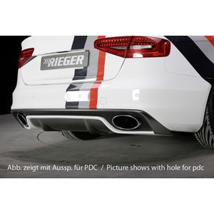 Audi S-Line achterbumper (zonder diffuser) | A4 (B8/B81): 01.12- (vanaf Facelift) - Lim. | stuk ongespoten abs | Rieger Tuning