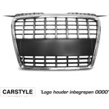 Grill | Audi | A3 05-08 3d hat. / A3 Sportback 04-08 5d hat. | S8-Look | chroom en zwart Mat en glanzend (combinatie)