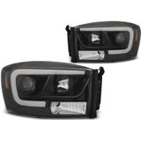 Koplampen | Dodge Ram 2006-2008 | Tube Light zwart