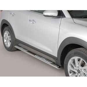 Side Bars | Hyundai | Tucson 15- 5d suv. | RVS rvs zilver Design Side Protection