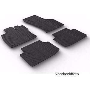 Rubber mattenset | Volvo S40/V50 2004-2011 (handgeschakeld)  T profiel 4-delig + montageclips) | Gledring