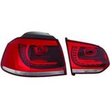 Achterlichten LED | Volkswagen Golf 6  | Rood/Wit | LED R / R20 - Look | Upgrade van halogeen naar LED