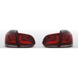 Achterlichten LED | Volkswagen Golf 6  | Rood/Wit | LED R / R20 - Look | Upgrade van halogeen naar LED