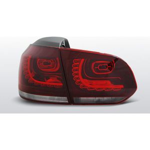 Achterlichten LED | Volkswagen Golf 6  | Rood/Wit | LED R / R20 - Look | Upgrade van halogeen naar LED