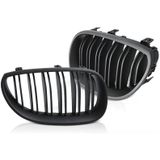 Grillen Nieren | BMW | 5-Serie E60 E61 2003-2010 | M-Look | dubbele spijlen | mat zwart | 01