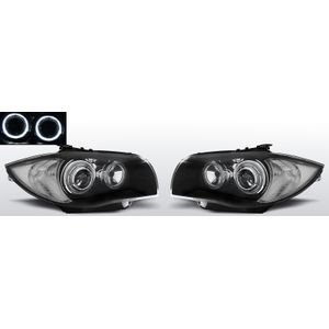 Koplampen Angel Eyes | BMW 1 Serie E87 / E81 2004-2007 | zwart