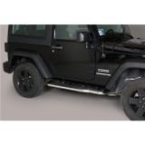 Side Bars | Jeep | Wrangler 11-17 2d suv / Wrangler 19-21 3d suv | RVS Pedana rvs zilver