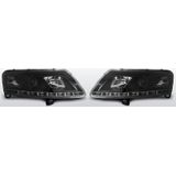 koplampen Devil Eyes Real DRL | Audi A6 C6 2004-2007 | zwart | Halogeen