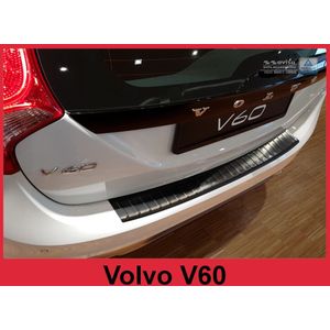 Achterbumperbeschermer | Volvo | V60 10-13 5d sta. / V60 13- 5d sta. / V60 Cross Country 15- 5d sta. | RVS zwart