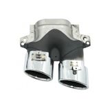 Uitlaatsierstukken | voor AMG diffuser | Mercedes-Benz C-klasse W205 / A205 / C205 / S205 | C43 AMG-Look | set | chroom | 01