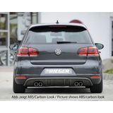 Rieger diffuser met 2 dubbele finnen | Golf 6 Cabrio | Golf 6 GTD - 3-drs., 5-drs. | stuk ongespoten abs | Rieger Tuning