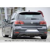 Rieger diffuser met 2 dubbele finnen | Golf 6 Cabrio | Golf 6 GTD - 3-drs., 5-drs. | stuk ongespoten abs | Rieger Tuning