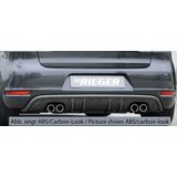 Rieger diffuser met 2 dubbele finnen | Golf 6 Cabrio | Golf 6 GTD - 3-drs., 5-drs. | stuk ongespoten abs | Rieger Tuning