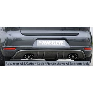 Rieger diffuser met 2 dubbele finnen | Golf 6 Cabrio | Golf 6 GTD - 3-drs., 5-drs. | stuk ongespoten abs | Rieger Tuning