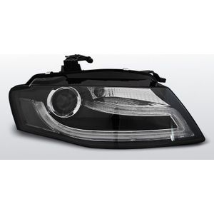 Koplampen Tube Light Real DRL | Audi A4 B8 2008-2011 | Zwart