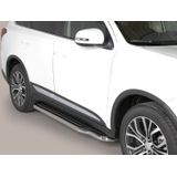 Side Bars | Mitsubishi | Outlander 12-15 5d suv. / Outlander 15- 5d suv. | rvs zilver Pedana RVS