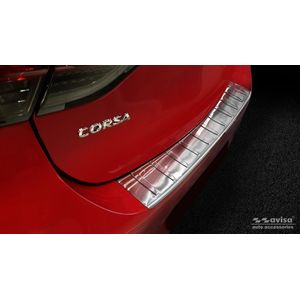 Achterbumperbeschermer | Opel | Corsa 19- 5d hat. | GS-Line | Ribs | RVS rvs zilver