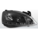 Koplampen LED DRL | Opel Corsa C 2000-2006 | zwart