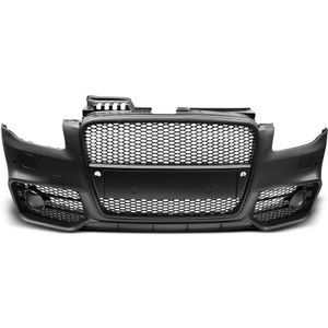 Voorbumper | Audi | A4 04-07 4d sed. / A4 Avant 04-08 5d sta. / A4 Cabriolet 05-08 2d cab. | RS-Look | zwarte grill | m PDC | 05