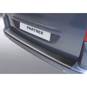 Achterbumper Beschermer | Peugeot Partner 2008- (voor gespoten bumpers) | ABS Kunststof | zwart
