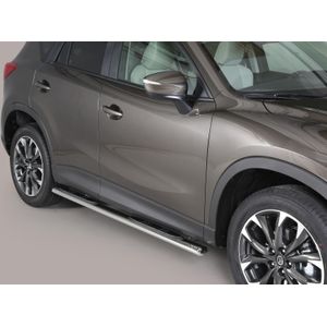 Side Bars | Mazda | CX-5 15-17 5d suv. | RVS rvs zilver Oval Grand Pedana