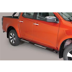 Side Bars | Isuzu | D-Max 2020- 4d pick-up | RVS Design Side Protection zwart