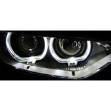 Koplampen LED Angel Eyes Xenon Look | BMW 3-serie F30 F31 2012-2015 | Zwart | H7 Halogeen