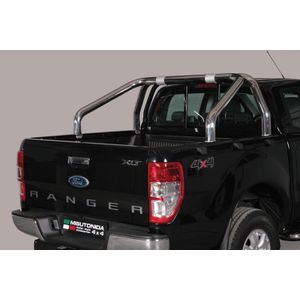 Roll Bar | Ford | Ranger Double Cab 12- 4d pic. / Ranger Super Cab 12-19 4d pic. | 2-pijps | rvs zilver RVS