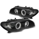 Koplampen Angel Eyes| BMW 3-serie E46 Coupé Cabriolet 2003-2006 | zwart | D2S