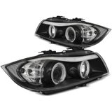 Koplampen Angel Eyes | BMW 3-serie E90 E91 2005-2008 | CCFL | Zwart