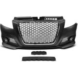 Voorbumper RS3 - Look | Audi A3 2008-2012 Sedan / Sportback / Cabriolet | ABS Kunststof | Grill chroom / zwart | geen PDC | Inclusief mistlampen