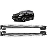 Running boards (set) Mercedes GL X164 2006-2012 | Treeplanken | Side steps met aluminiun board en noppen.