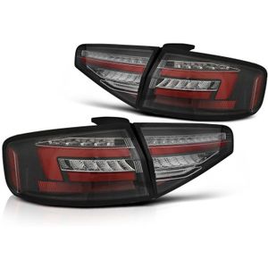 Achterlichten | Audi | A4 11-15 4d sed. | B8 | OEM Halogeen | FULL LED | LED BAR | Dynamic Turn Signal | zwart