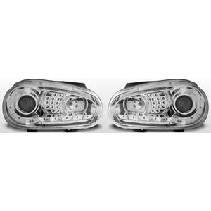 Koplampen LED DRL | VW Golf 4 1997-2003 | LED knipperlicht | chroom